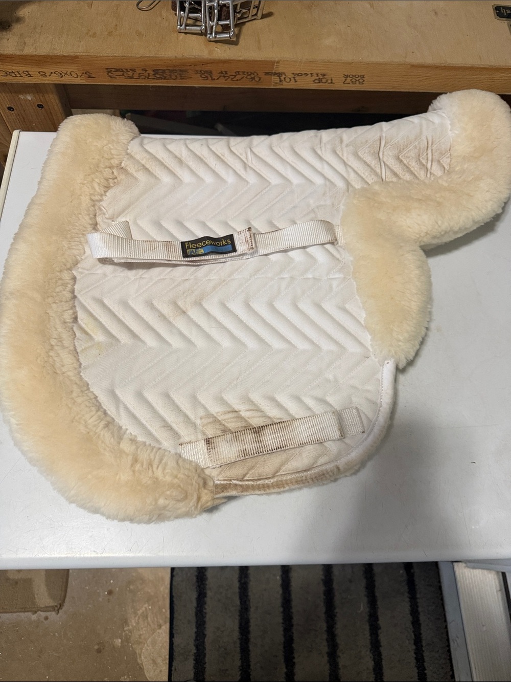 Fleeceworks therawool large pony saddle pad